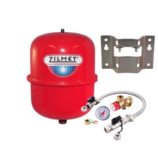 Zilmet - 8 Litre Red Heating Expansion Vessel & Sealed System Kit Z1-301008